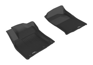 Lexus GX Floor Mats - Front - 3D MAXpider - Kagu - Black - `14-`20